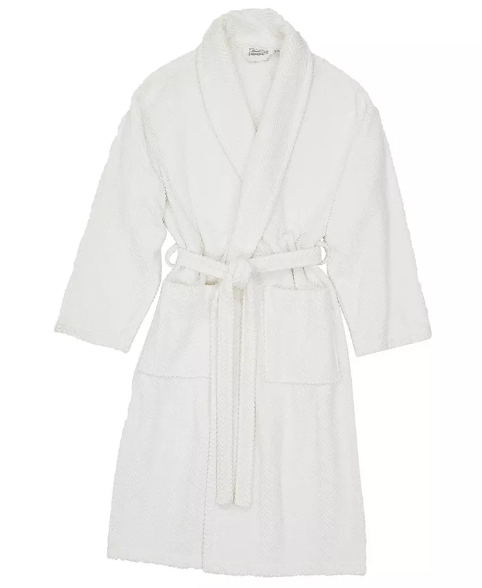 Linum Home Unisex Herringbone Weave Bath Robe