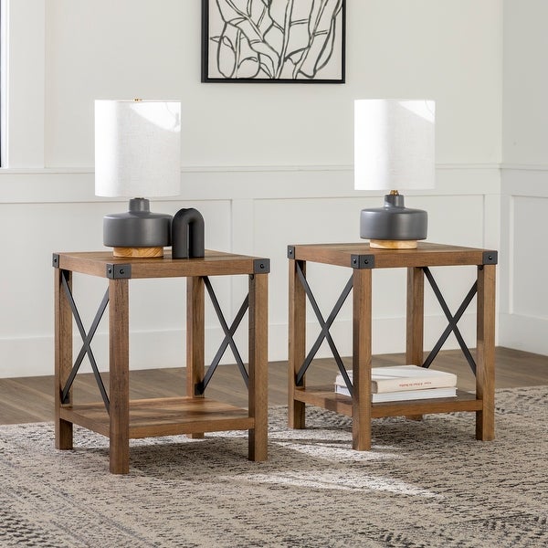 Middlebrook Kujawa 18-in. X-side Accent Table - Set of 2