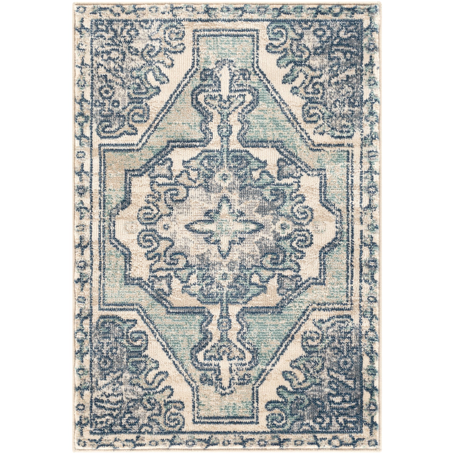 Bohemian Rug in Teal & Navy