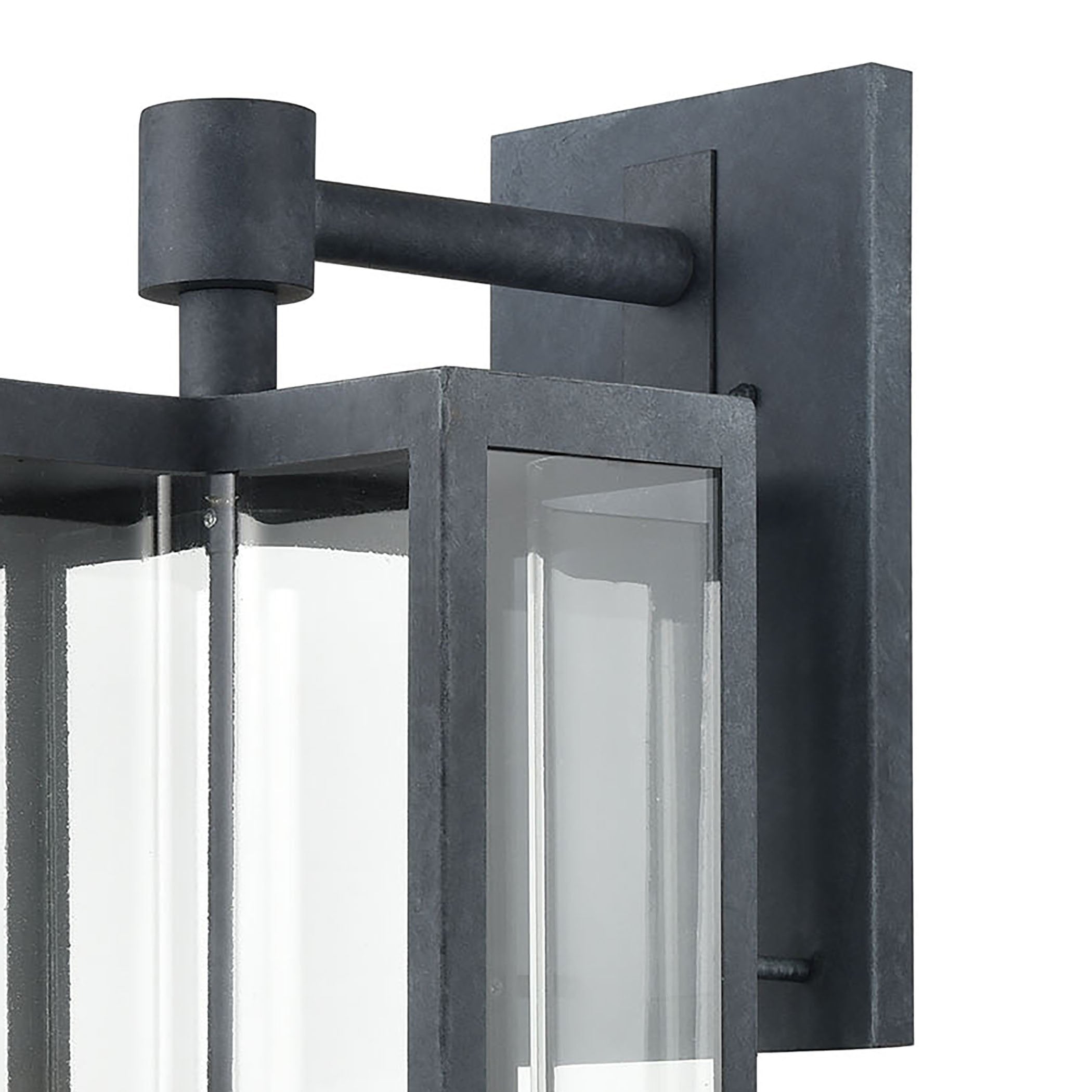 Bianca 4-Light Sconce in Aged Zinc with Clear