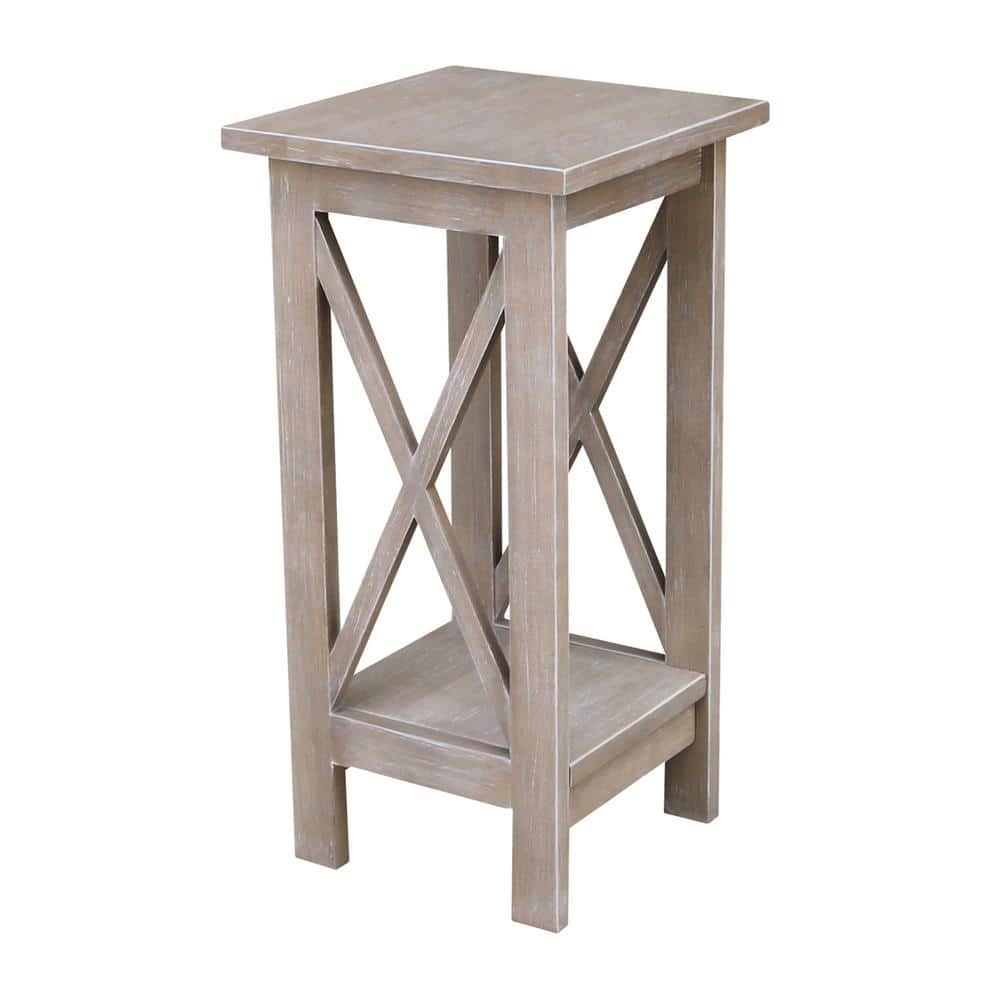 International Concepts Weathered 24 in. H Gray X-Sided Plant Stand OT09-3071X