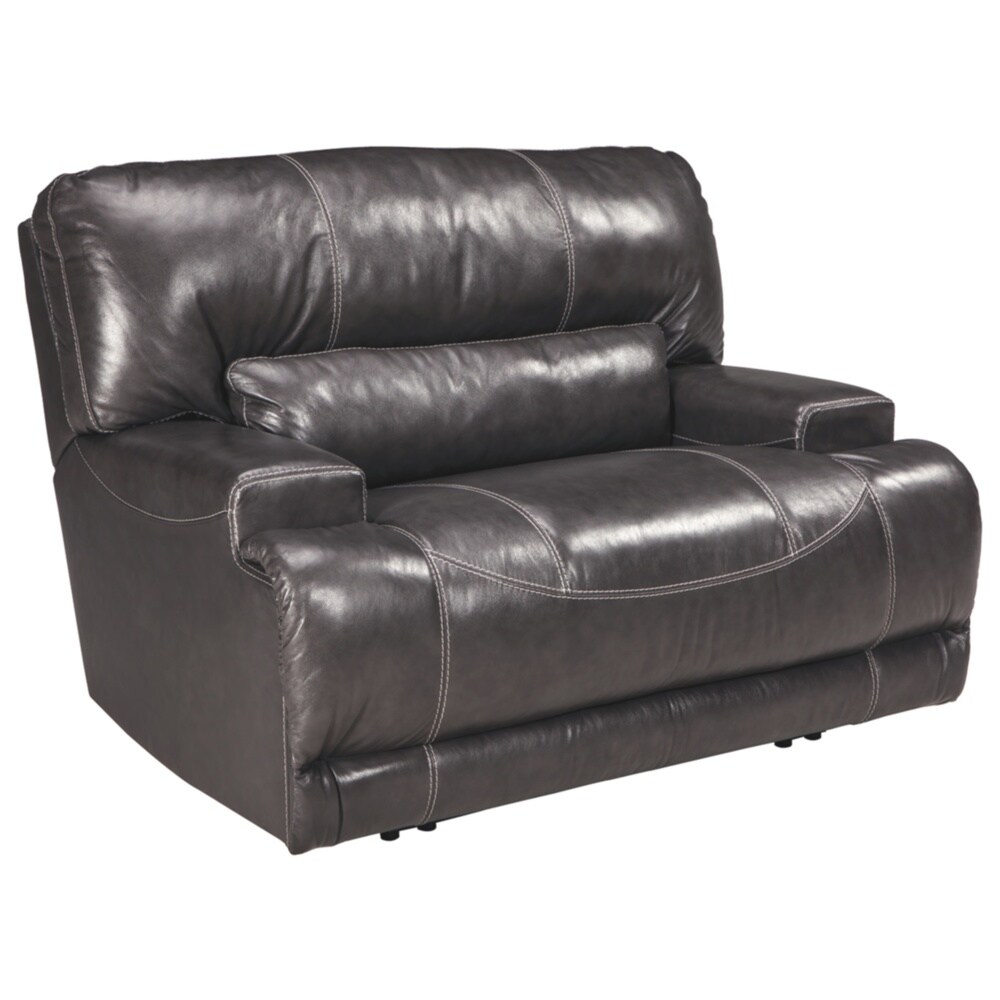 McCaskill Contemporary Wide Seat Power Recliner Gray