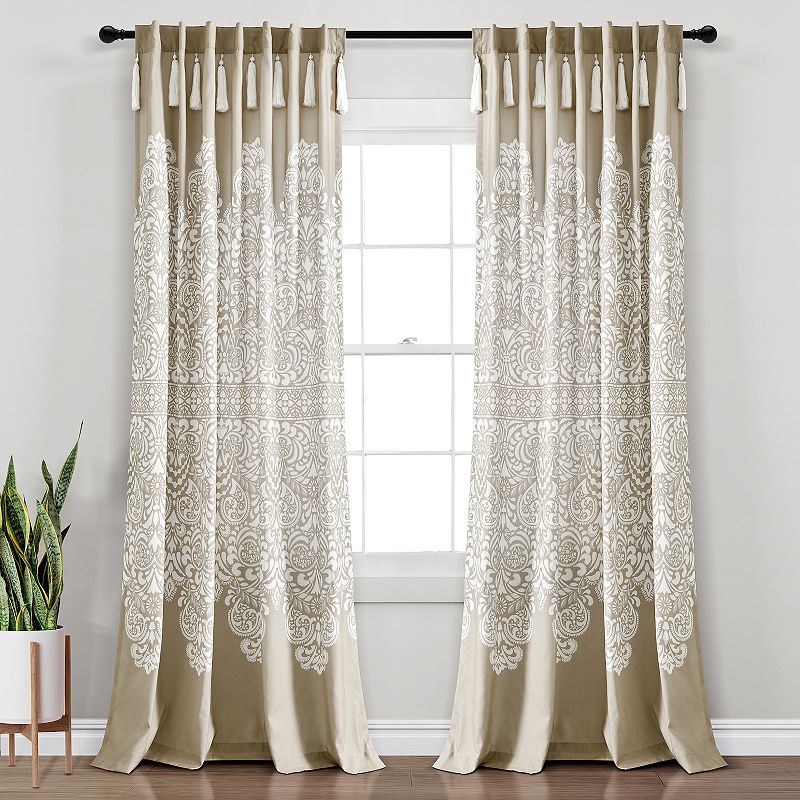 Lush Decor Boho Medallion Set of 2 Window Curtain Panels