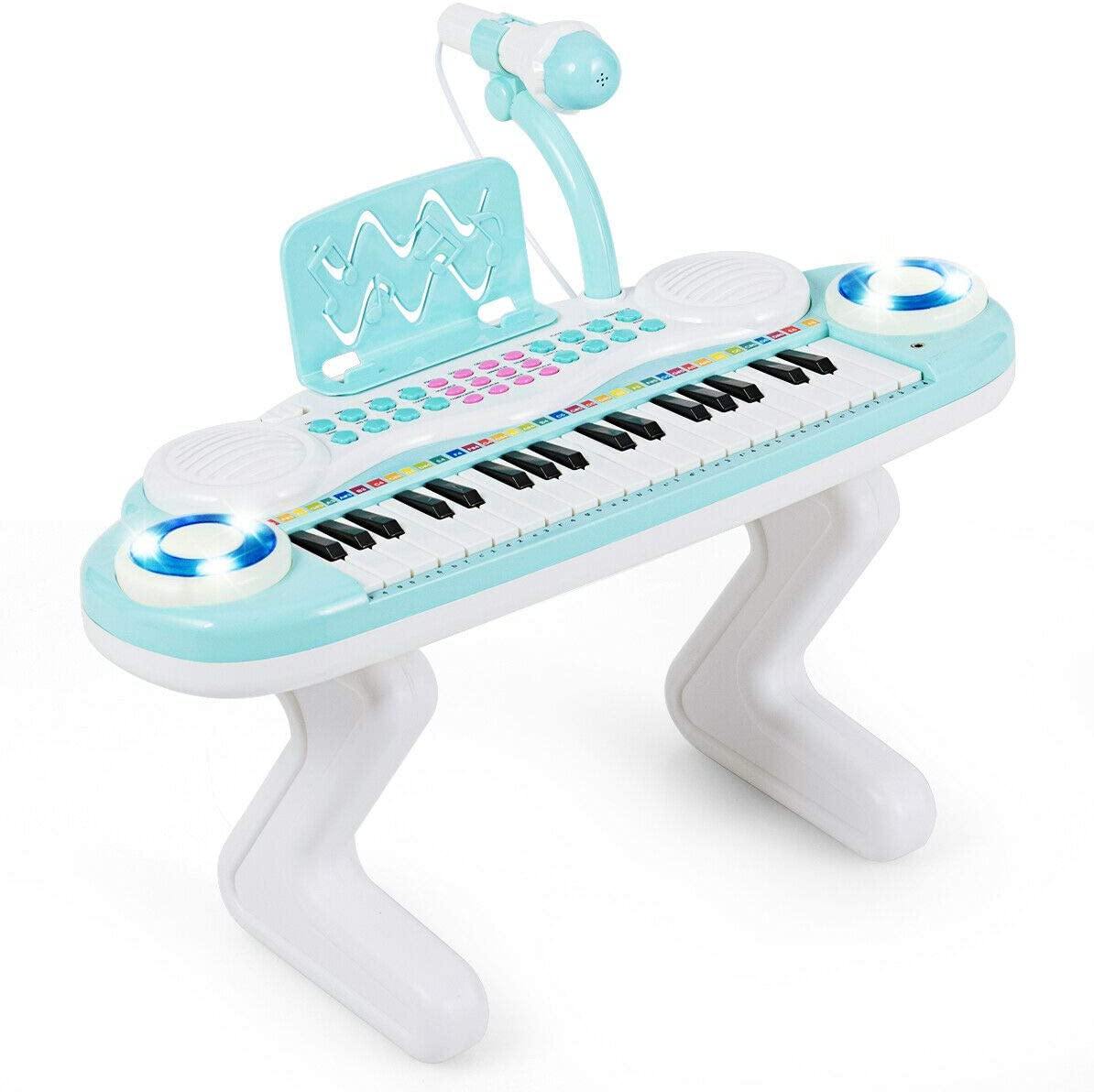 Costzon 37-Key Keyboard Piano for Kids with Detachable Legs, Music Score, Build-in MP3 Songs