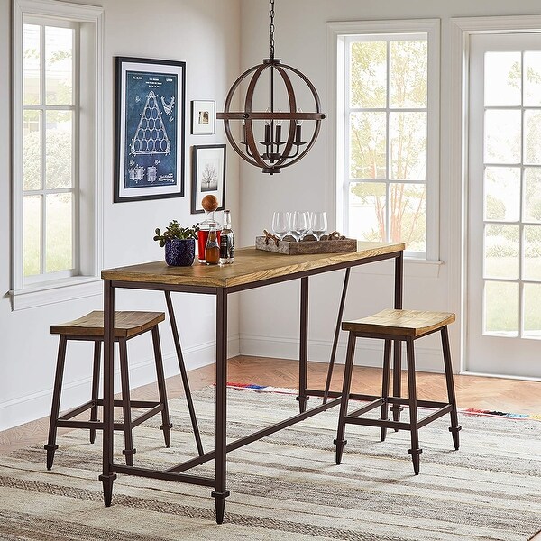 Hillsdale Trevino Metal Backless Counter Height Stool， Set of 2 - 24.75H X 19W X 14D