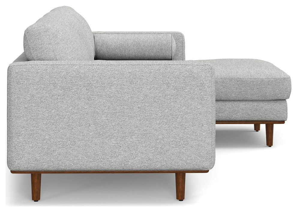 Mid Century Right Facing Sectional Sofa  Oversized Padded Seat   Midcentury   Sectional Sofas   by Decor Love  Houzz