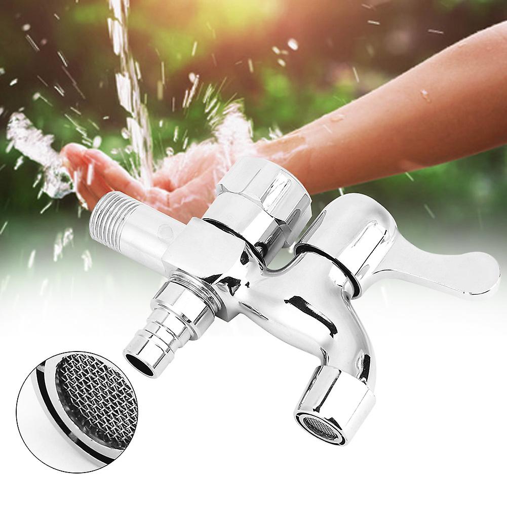 G1/2in Copper Multifunctional Dual Use Quick Open Faucet Washing Machine Mop Pool Water Tap