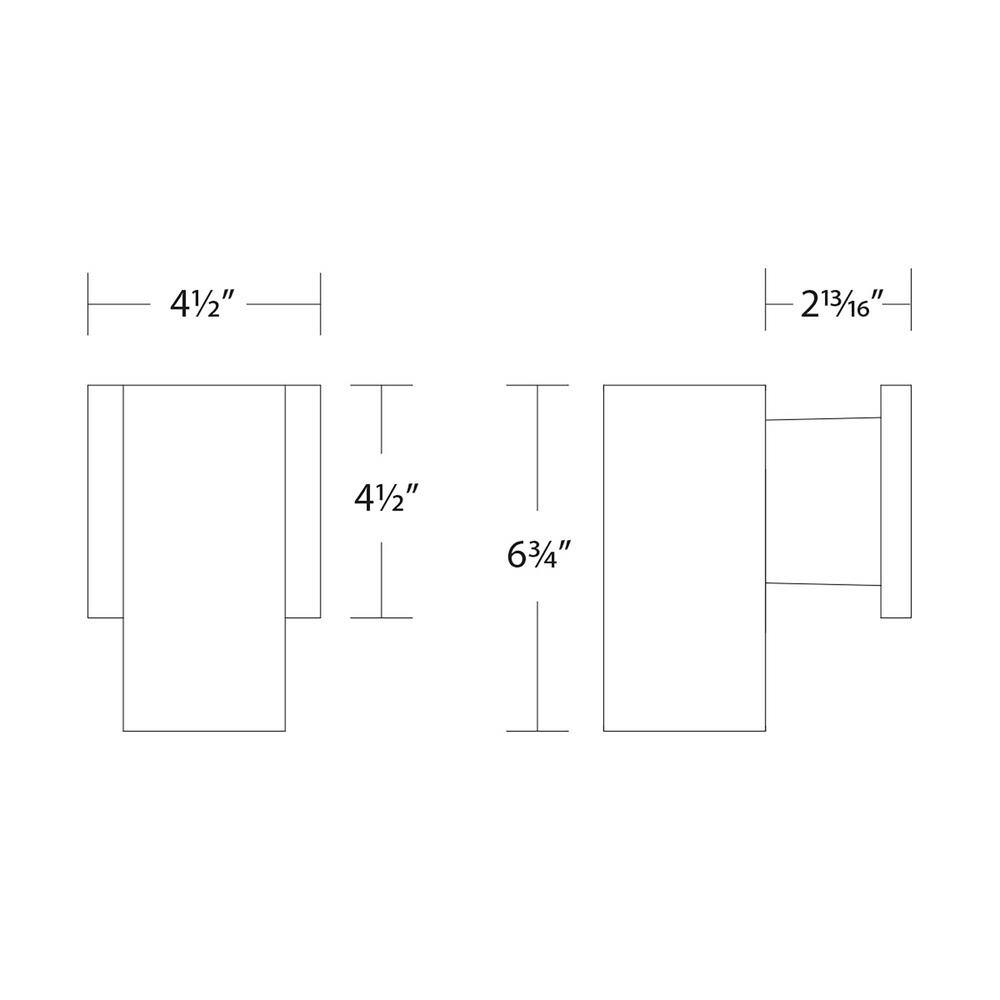 WAC Lighting Cylinder Black LED Single Up or Down Outdoor Wall Cylinder Light 3000K WS-W190208-30-BK