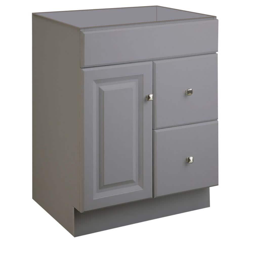 Design House Wyndham 24 in W x 18 in D Ready to Assemble Bath Vanity Cabinet Only in Gray