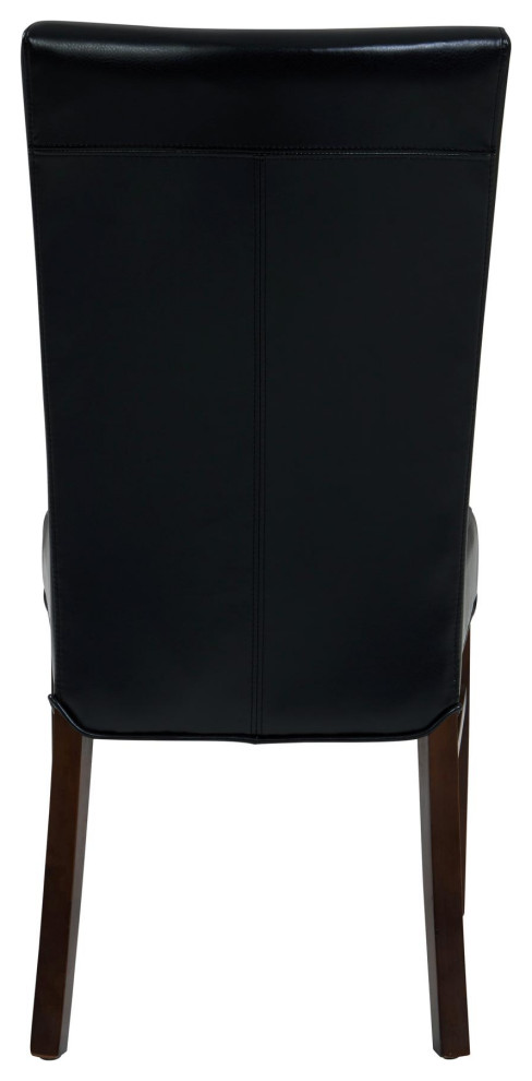 Ritika Bonded Leather Chair  Black (Set Of 2)   Transitional   Dining Chairs   by Virgil Stanis Design  Houzz