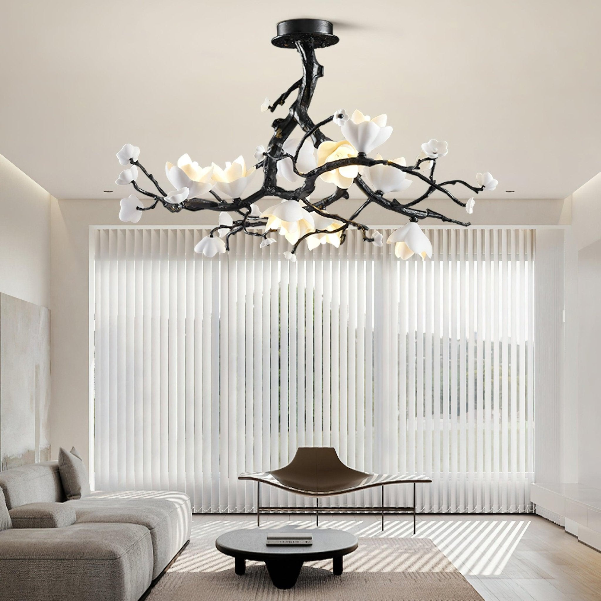 Black Copper Tree Chandelier