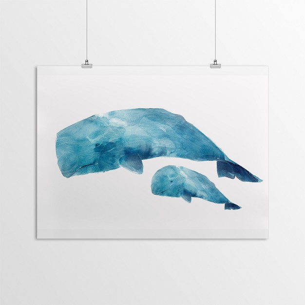 Americanflat Animal Minimalist Whale Baby By Pi Creative Art Poster