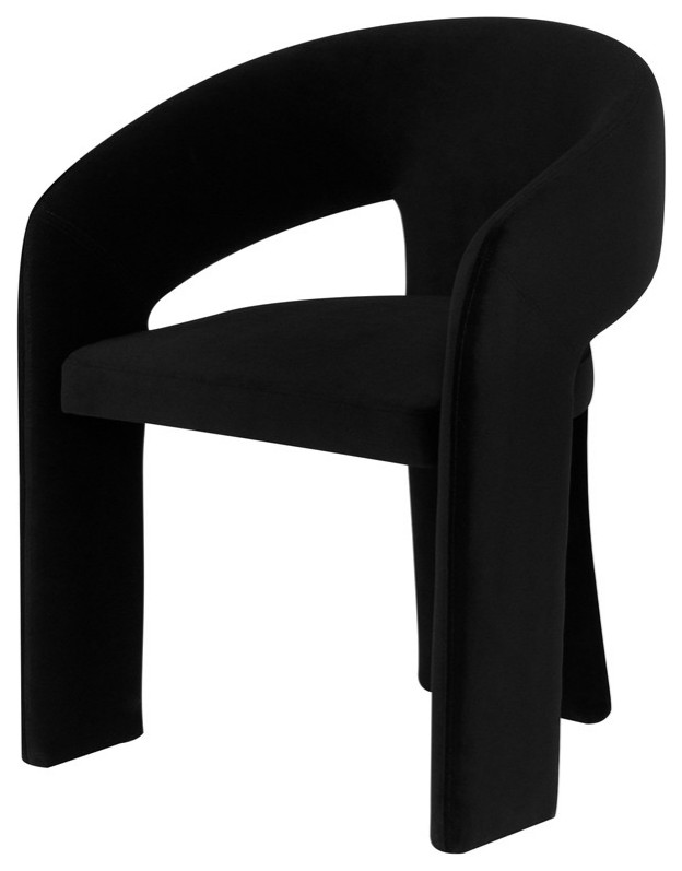 Anise Black Fabric Dining Chair   Transitional   Dining Chairs   by Kolibri Decor  Houzz