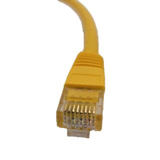 Micro Connectors Inc 1 ft. Cat6 Molded Snagless RJ45 UTP Yellow Networking Patch Cable (50-Pack) E08-001Y-50