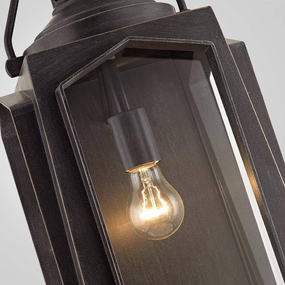 Home Decorators Collection 1-Light Charred Iron Outdoor Wall Lantern Sconce HD-1509