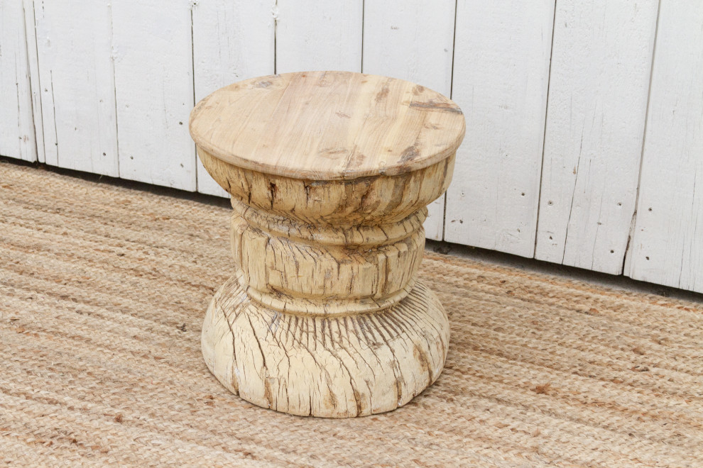 Indian Ukhali Tribal End Table   Rustic   Side Tables And End Tables   by De cor  Houzz