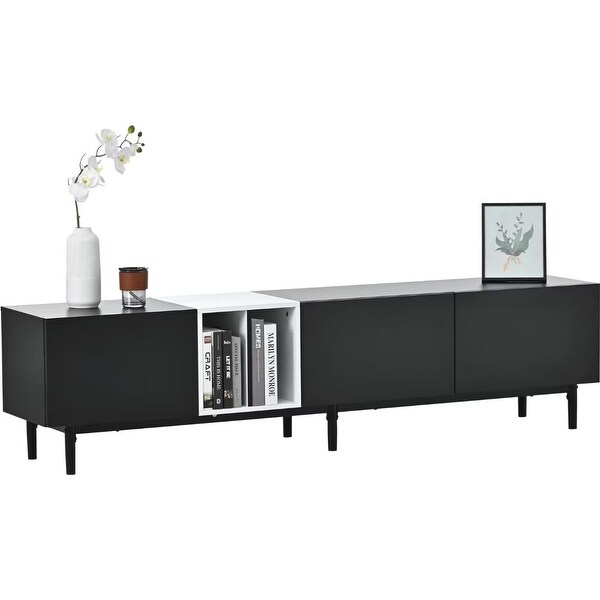 TV Stand for 80'' TV with 3 Doors，Entertainment Center - 83 inches