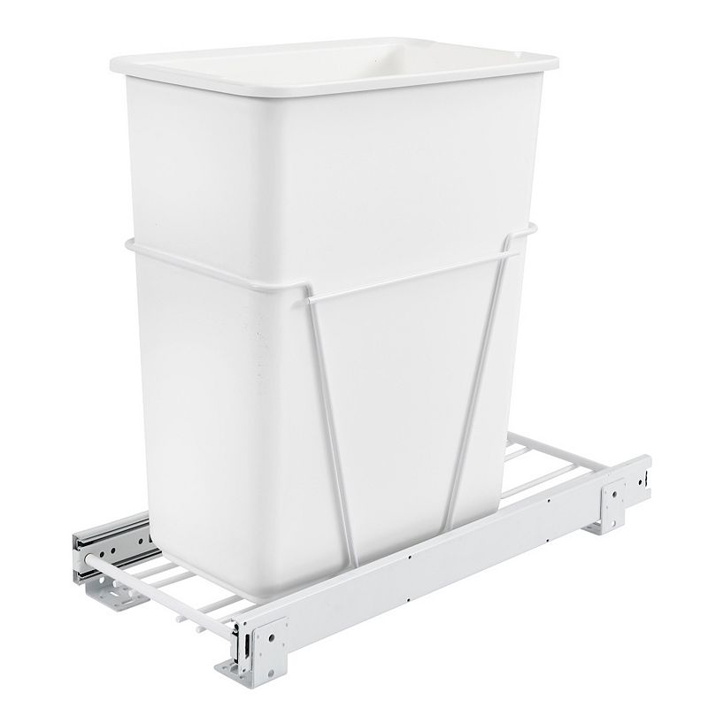 Rev-A-Shelf Single Pull Out Kitchen Cabinet Trash Can 30 Qt， RV-9PB S