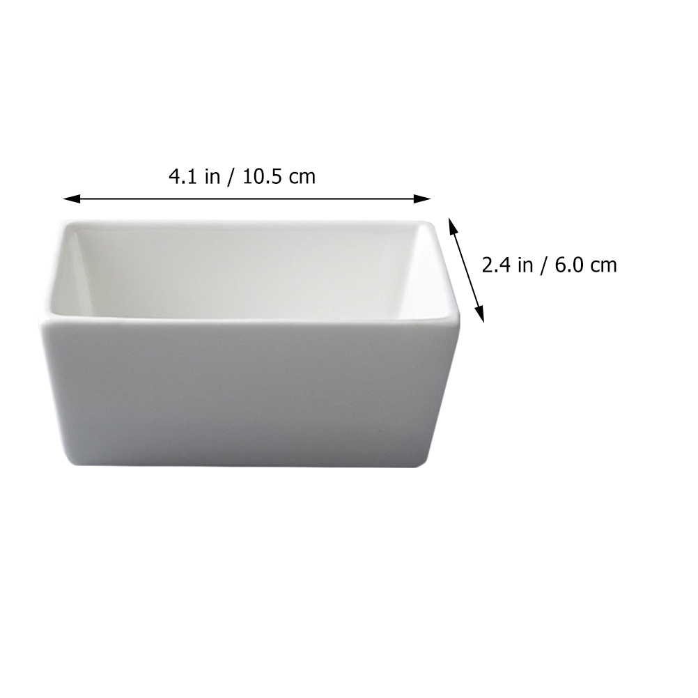 2Pcs Simple Sugar Bowl Flat Bottom Jar Rectangular Sugar Container for Cafe