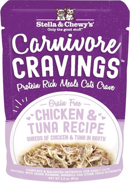 Stella and Chewy's Carnivore Cravings Chicken and Tuna Flavored Shredded Wet Cat Food