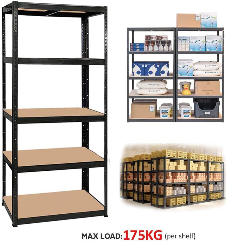 MYDENIMSKY 5 Tier Heavy Duty Metal Shelving Rack Unit Garage Storage Shelf, 35.5