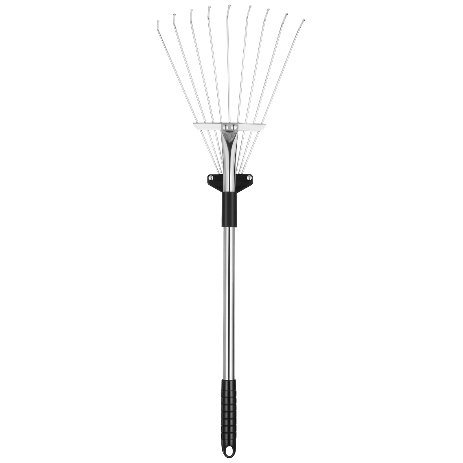 TOYANDONA Telescopic Metal Rake Adjustable Retractable Leaves Rake Gardening Tool for Lawn Yard