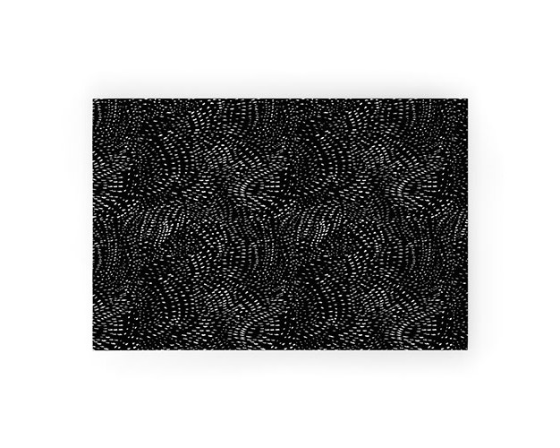 Alison Janssen White On Black Dots Looped Vinyl Welcome Mat Society6