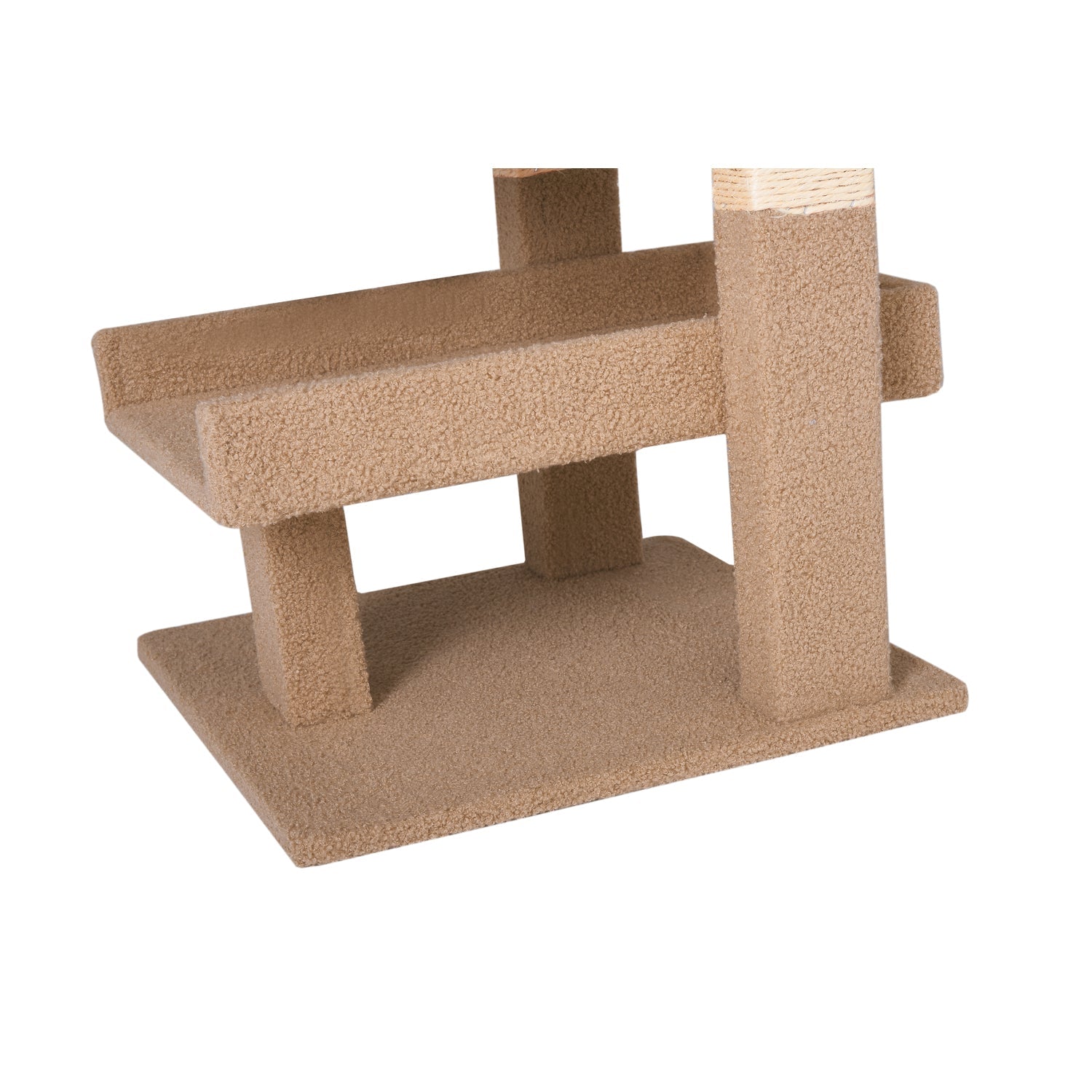 Naomi Home Cat Tree for Indoor Cats, Multi-level Cat Furniture with Condo Kitten Tower Kitty Stand Play House-Color: Beige