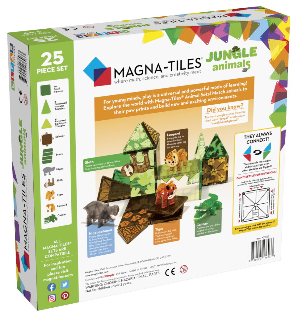 Jungle Animals 25 Piece Set by Magna-Tiles