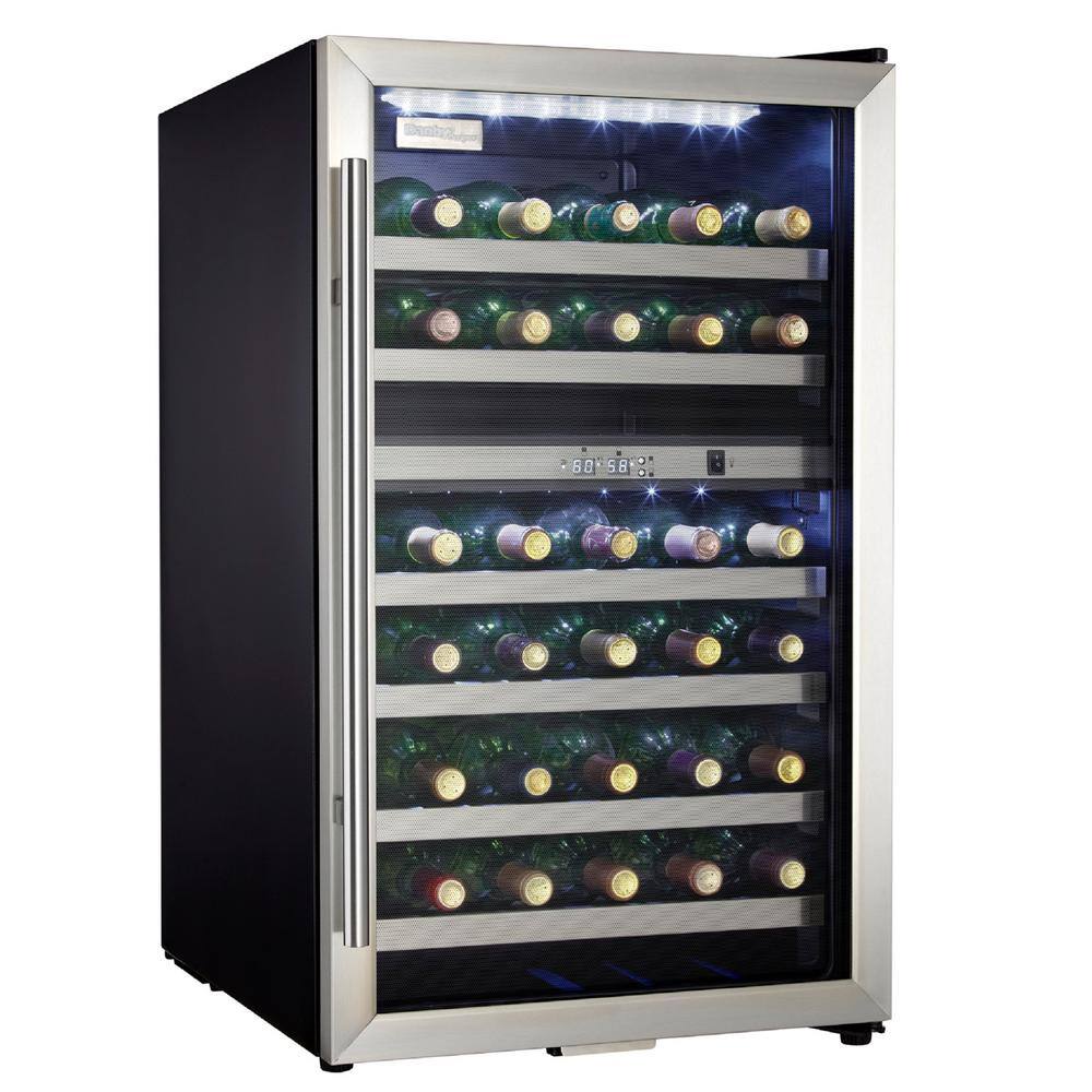 Danby Designer Dual-Zone 19.44 in. 38-Bottle Free-Standing Wine Cooler DWC114BLSDD