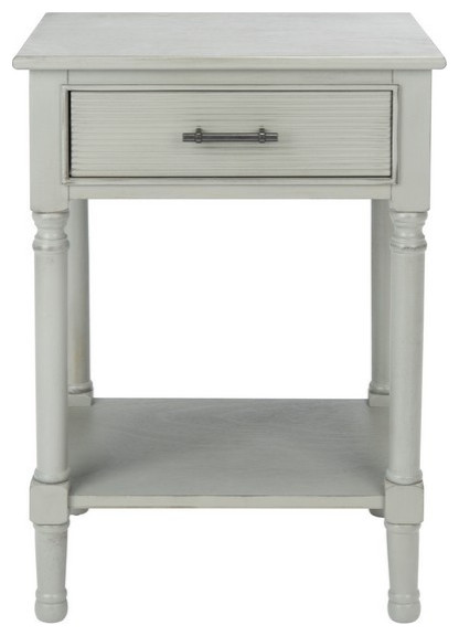 Atkinson One Drawer Accent table Distressed Gray   Traditional   Side Tables And End Tables   by AED Luxury Home Decor  Houzz