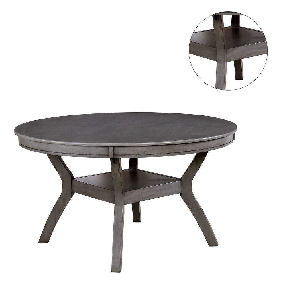 Round Dining Table in Dark Brown and Medium Oak   Round Top