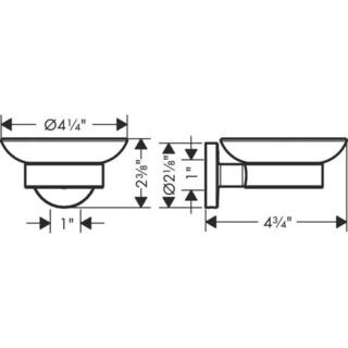 Hansgrohe Logis Universal Wall Mounted Soap Dish in Chrome 41715000