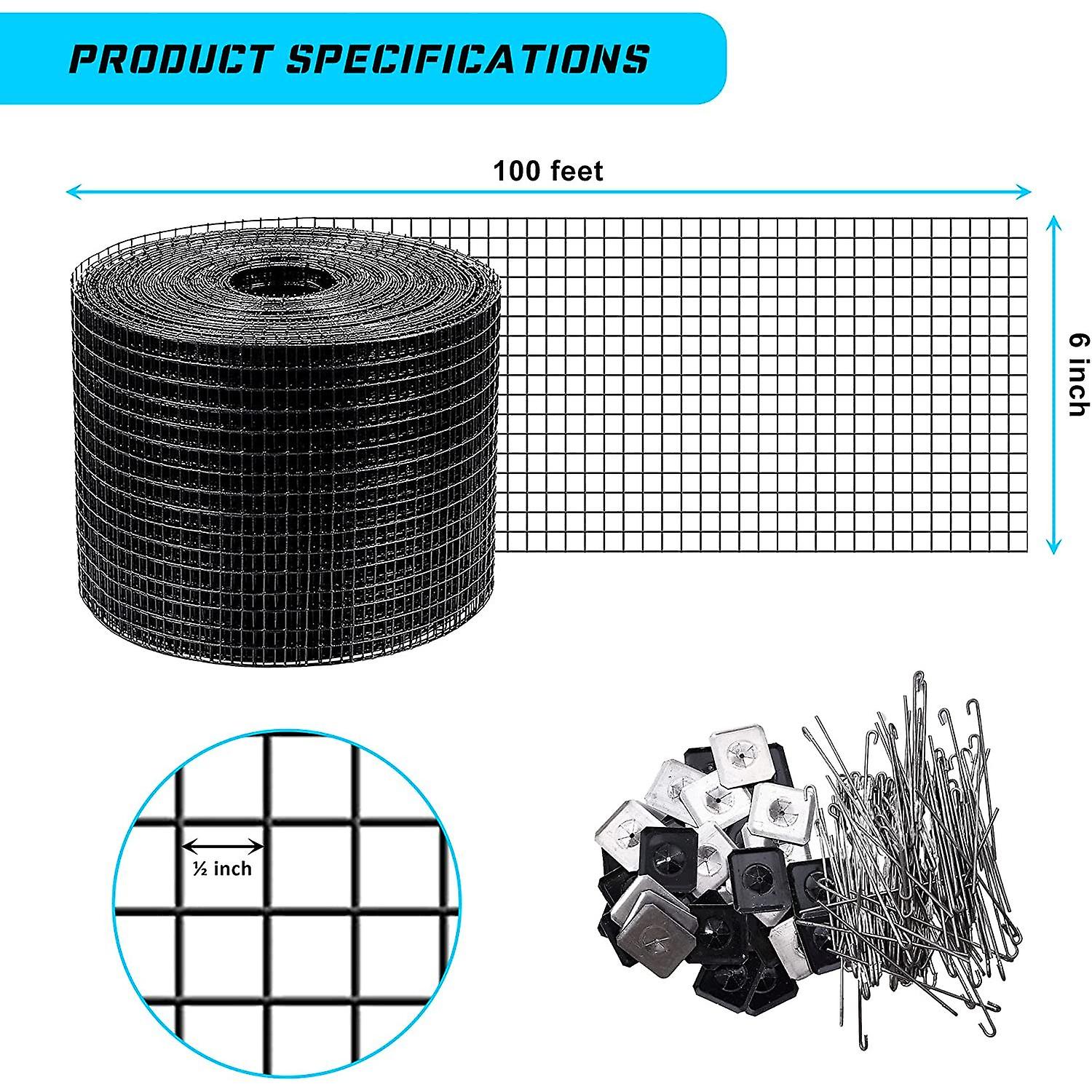 Solar Panel Bird Guard Mesh Squirrel Critter Guard 6in X 100ft 70 Fasteners Clips Bird Proofing Solar Panel Bird Mesh Wire Screen Protection Wire Mesh