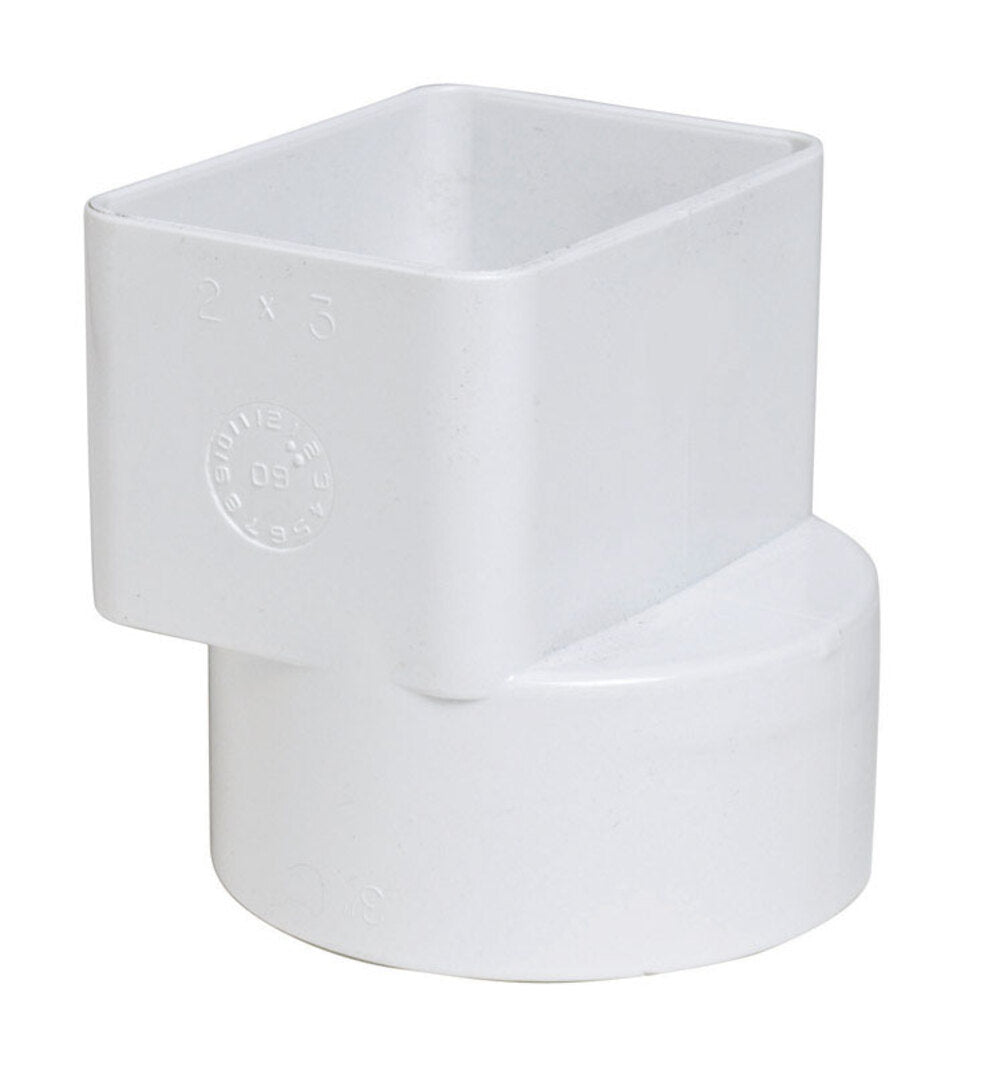 ADPTRDNSPTFLUSH 2X3X3PVC