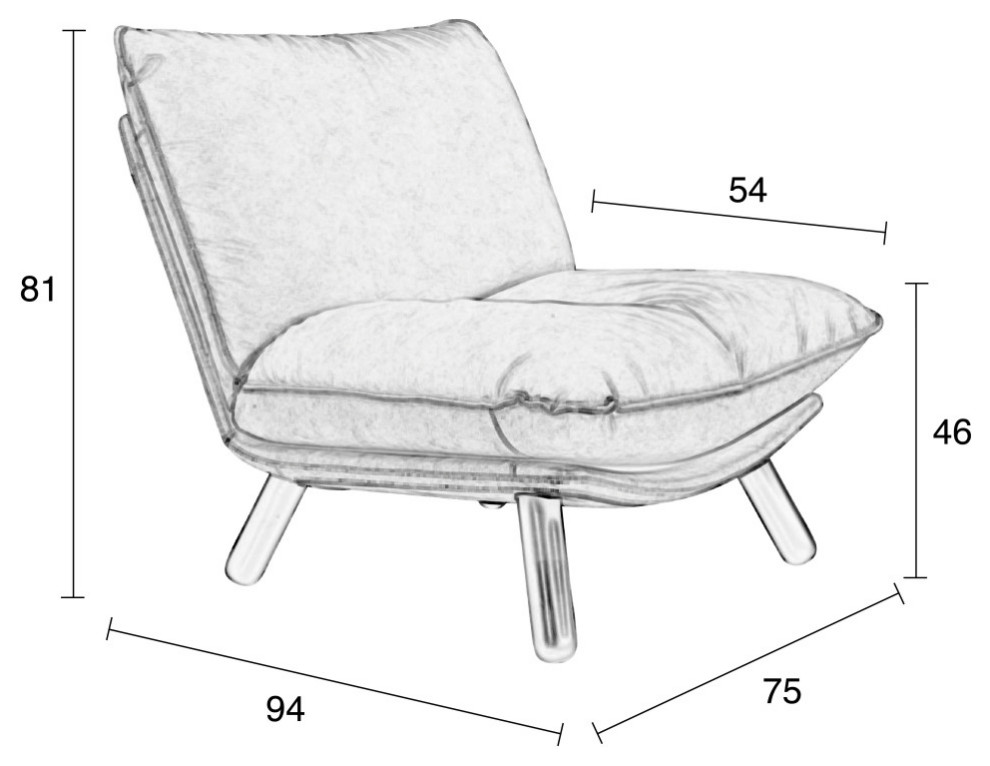 Light Grey Slipper Chair  Zuiver Lazy Sack   Midcentury   Armchairs And Accent Chairs   by Luxury Furnitures  Houzz