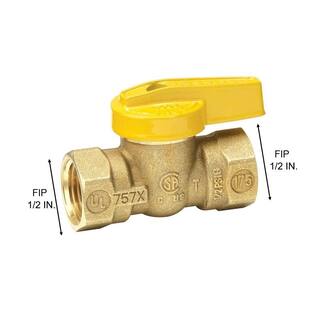 Everbilt 12 in. FIP x 12 in. FIP Lever Handle Brass Gas Ball Valve VGV1LHB3EB