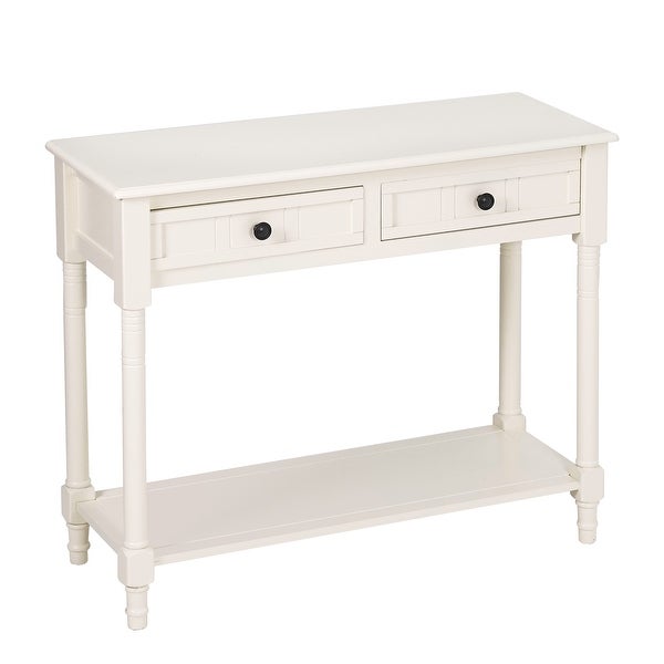 Modern 2-drawer Console Table with Shelf-35.4