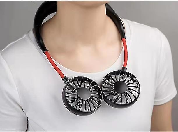 Portable Neck Fan， Personal Rechargeable Hanging Neck Sports Fan