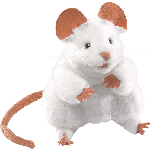 Folkmanis White Mouse Puppet