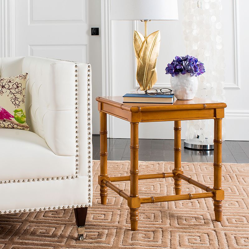 Safavieh Liviah Modern Coastal Bamboo Accent Table