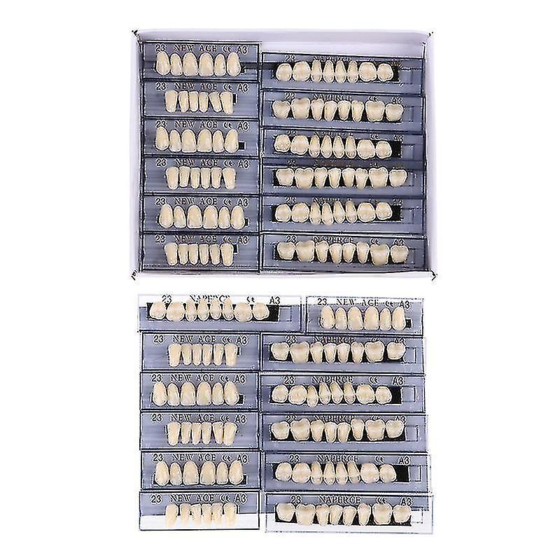 84pieces A3 Dental Synthetic Polymer Teeth Full Set Resin Denture Teeth Material