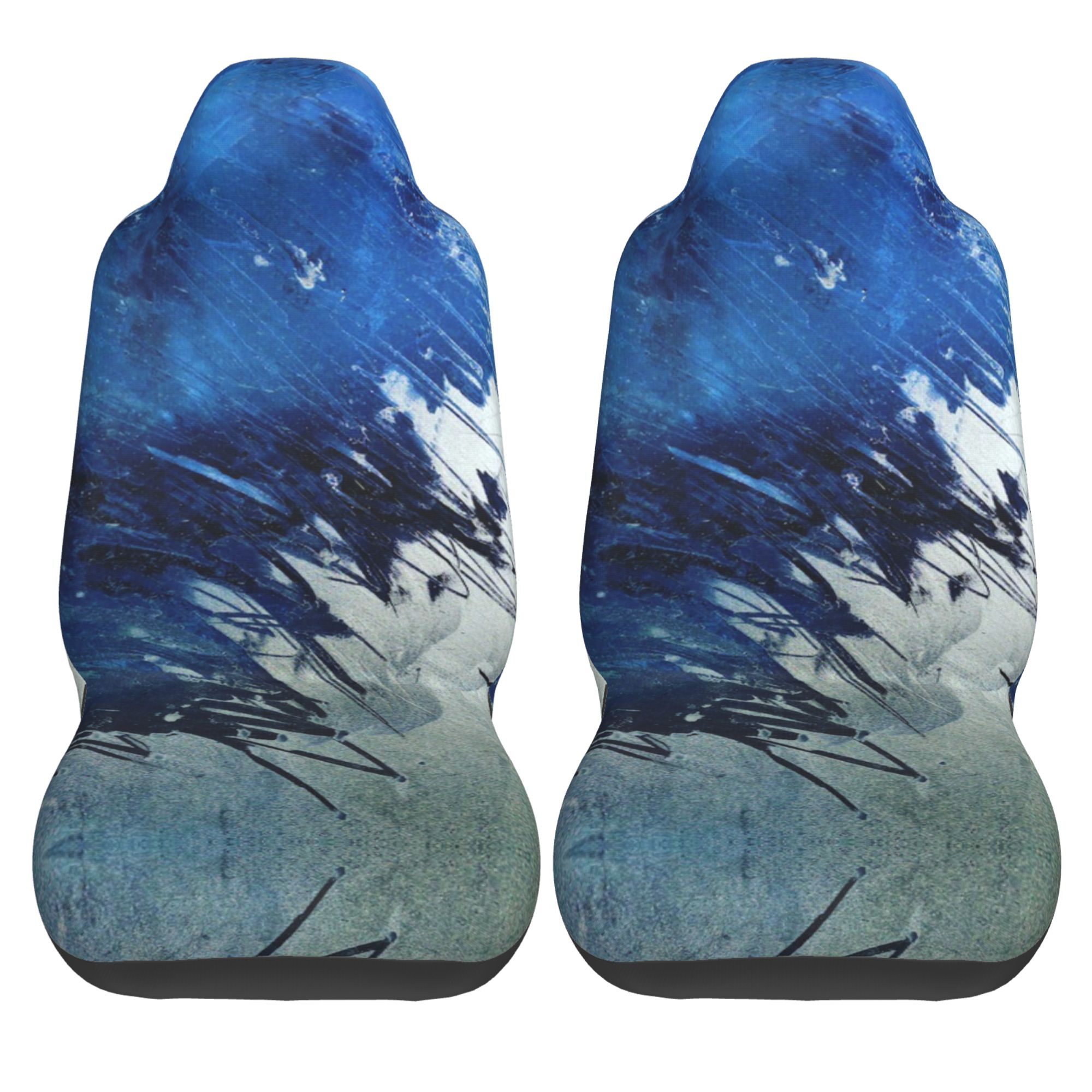 ZICANCN Car Seat Cover Blue Abstract Ink Car Front Seat Covers Protectors ， Automotive Seat Covers for Cars Trucks Suv