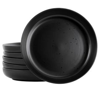 OUR TABLE Landon 24 fl. oz. 9.5 in. Pepper Black Round Stoneware Dinner Bowl (Set of 6) 985119865M