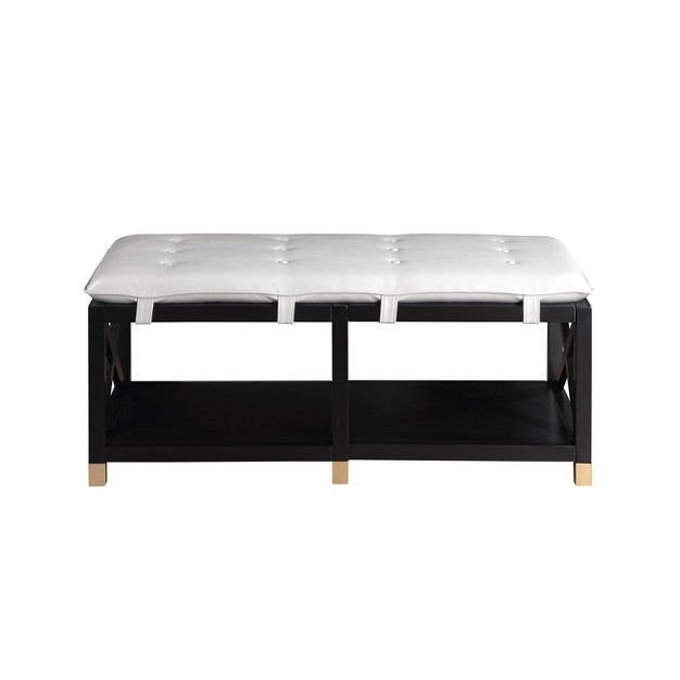 Silas Rectangle Storage Bench With Removable Cushion Mibasics