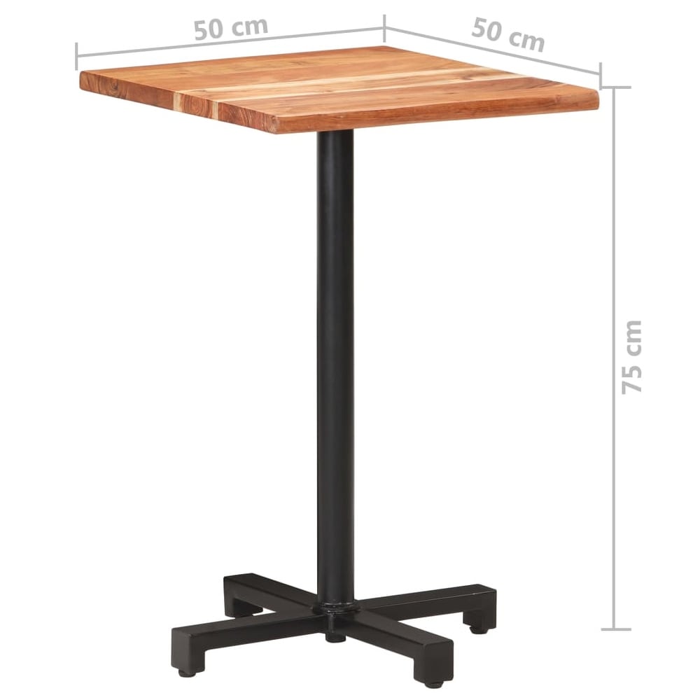 vidaXL Bistro Table with Live Edges 19.7\