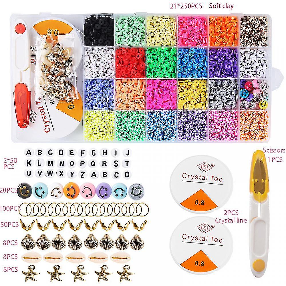 Cht-diy Flat Beads For Bracelet 28 Kinds Of Flat Beads Set Bracelet Making Kit