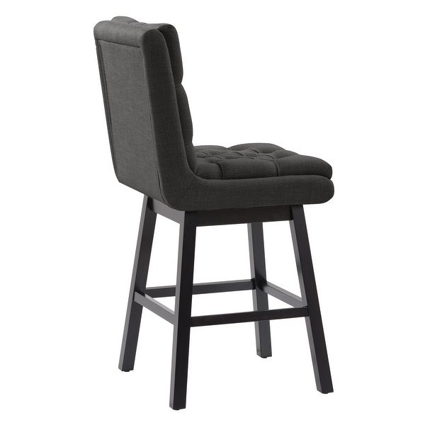 CorLiving Boston Tufted Fabric Barstool， Set of 2