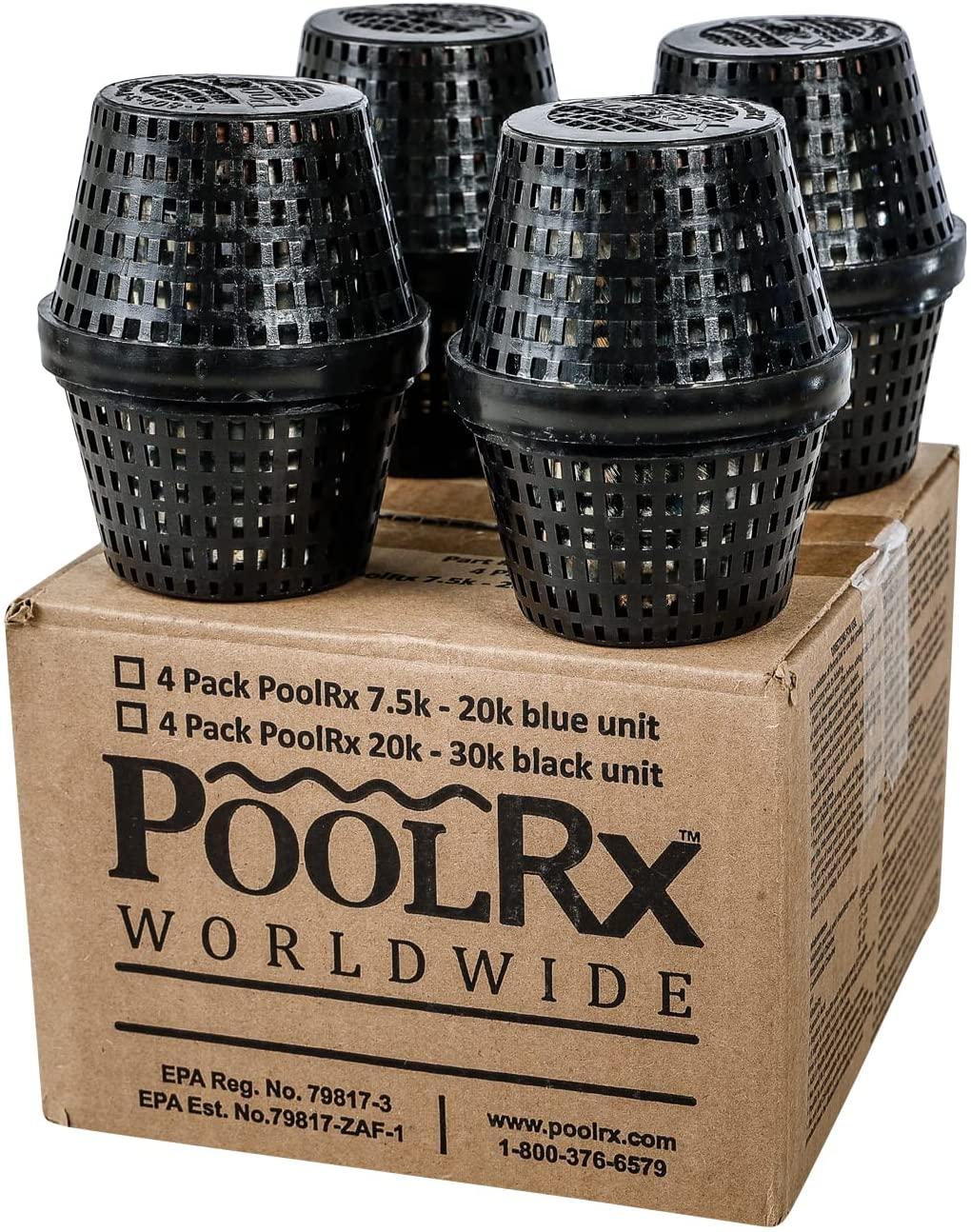 PoolRx 101067 Black Units Swimming-Pool-Algaecides (4 Pack), 20,000-30,000 Gallon