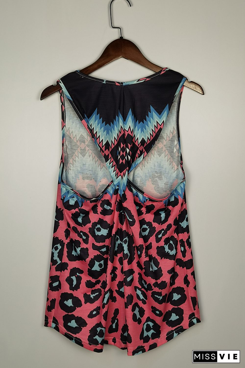 Sunflower Leopard Twisted Tank Top